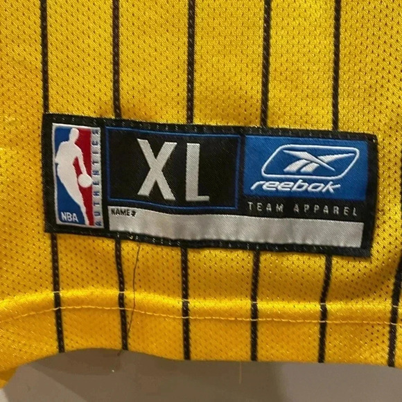 Vintage Reebok Pinstripe Indiana Pacers Jeramaine O'Neal NBA Basketball Jersey - Picture 3 of 8